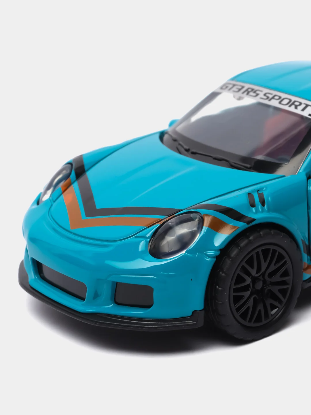 Золотой металлическая коллекционная машинка Porsche 911 GT3
