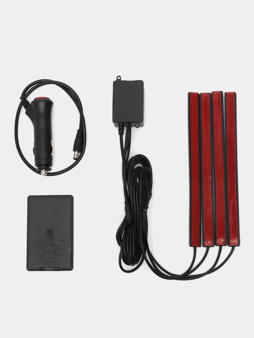 Разноцветный подсветка ног салона в авто, 9-18 светодиодов, прикуриватель, USB, приложение