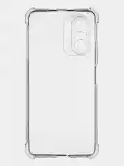 Прозрачный противоударный чехол для Xiaomi Poco F3 силиконовый ROSCO с усиленными углами, прозрачный