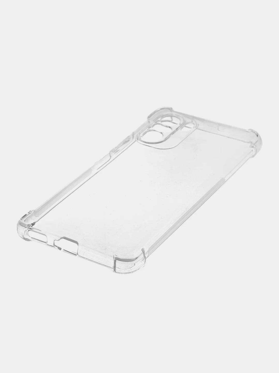 Прозрачный противоударный чехол для Xiaomi Poco F3 силиконовый ROSCO с усиленными углами, прозрачный