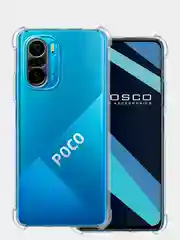 Прозрачный противоударный чехол для Xiaomi Poco F3 силиконовый ROSCO с усиленными углами, прозрачный