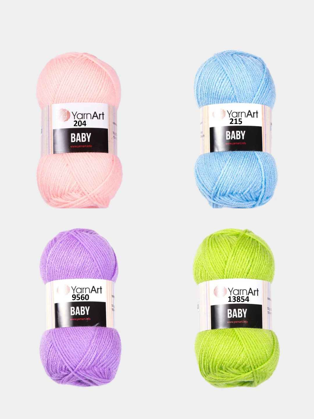 Пряжа YarnArt "Baby", 50г, 150м, 100% акрил