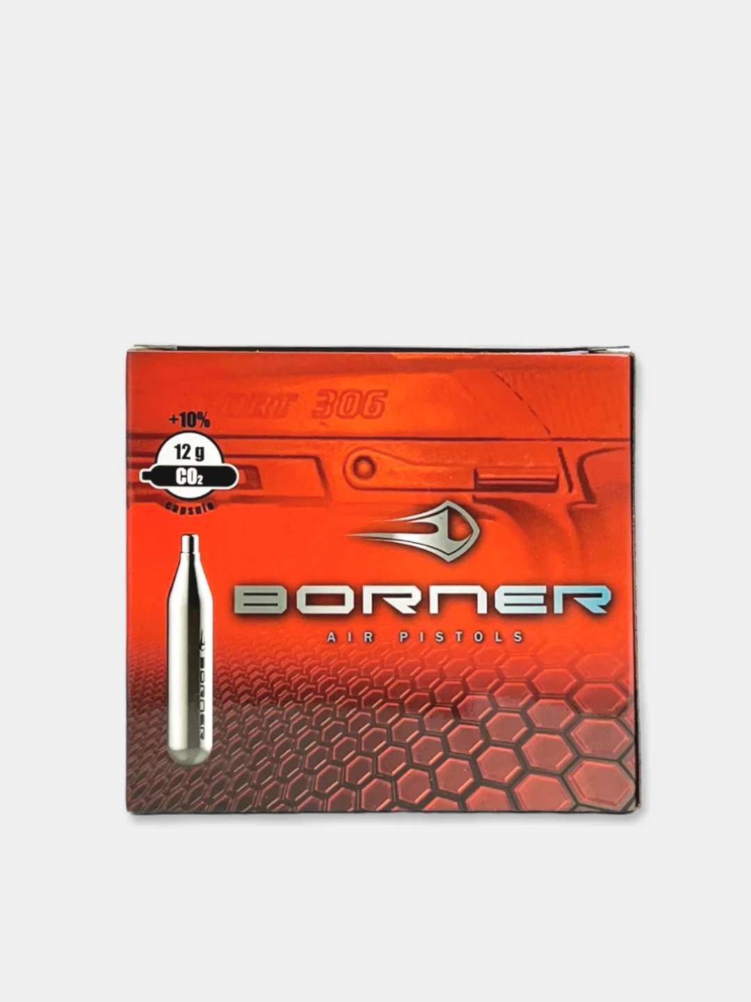 Красный набор для пневматики баллончики Borner CO2 12г 10 шт / 20 шт шарики стальные KUGELL 500 шт