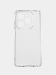 Чехол для Tecno Spark 20 (Техно Спарк 20), прозрачный, силиконовый, противоударный