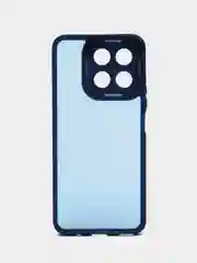 Синий чехол матовый для Honor X8a / Хонор Х8а, пластиковый, полупрозрачный, с глянцевой рамкой