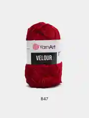 Бордовый пряжа плюшевая YarnArt Velour, 100 г, 170 м (Пряжа Велюровая)