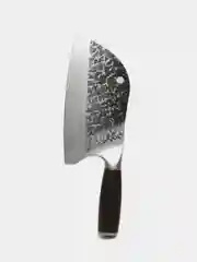 Серый нож топорик кухонный. Сербский нож. Нож для мяса, рыбы, овощей