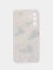 Золотой чехол на Samsung Galaxy A34 5G (Самсунг A34), прозрачный, с рисунком, защита камеры