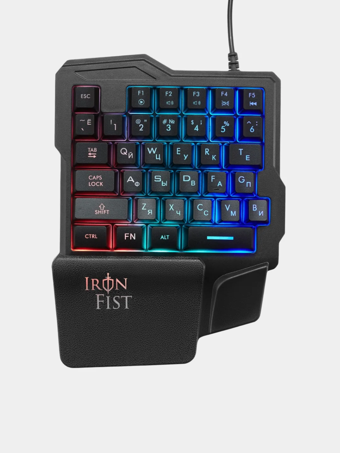 Черный игровой блок - клавиатура Oklick 701G Iron Fist, USB, мини клавиатура