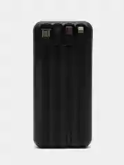 Черный повербанк 30000mah портативный внешний аккумулятор