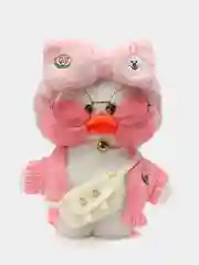 Белый мягкая утиная игрушка Mimis Lalafanfan, с розовыми щёчками