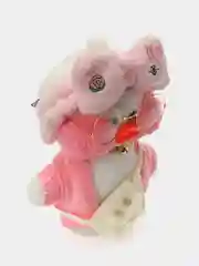 Белый мягкая утиная игрушка Mimis Lalafanfan, с розовыми щёчками