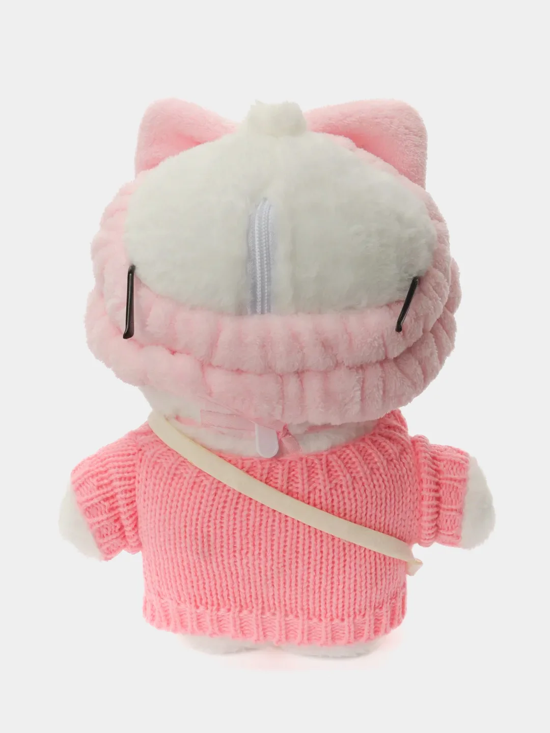Белый мягкая утиная игрушка Mimis Lalafanfan, с розовыми щёчками