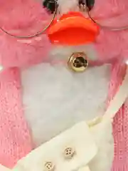 Белый мягкая утиная игрушка Mimis Lalafanfan, с розовыми щёчками