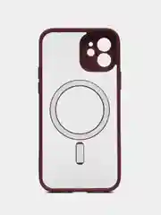Багровый чехол для iPhone 11, 12, 13, 14, 14 Pro, 14 Pro Max MagSafe, чехол на айфон магсейф