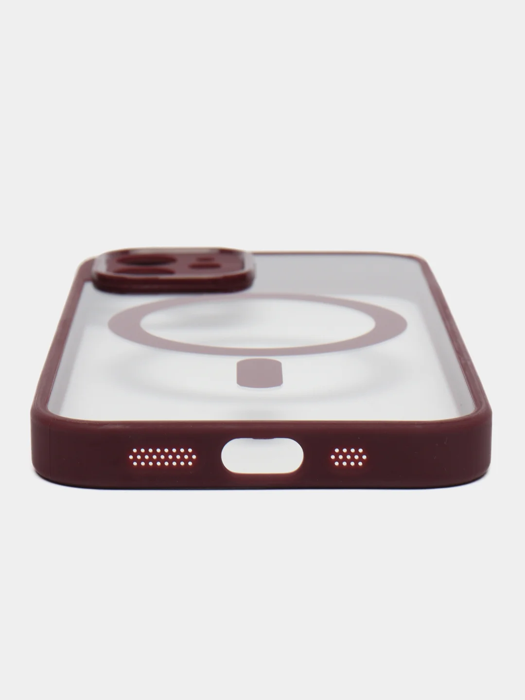 Багровый чехол для iPhone 11, 12, 13, 14, 14 Pro, 14 Pro Max MagSafe, чехол на айфон магсейф