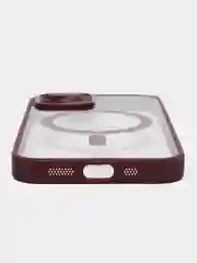 Багровый чехол для iPhone 11, 12, 13, 14, 14 Pro, 14 Pro Max MagSafe, чехол на айфон магсейф