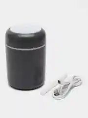 Черный увлажнитель воздуха компактный с подсветкой, мощность - 2 Вт, ультразвуковой
