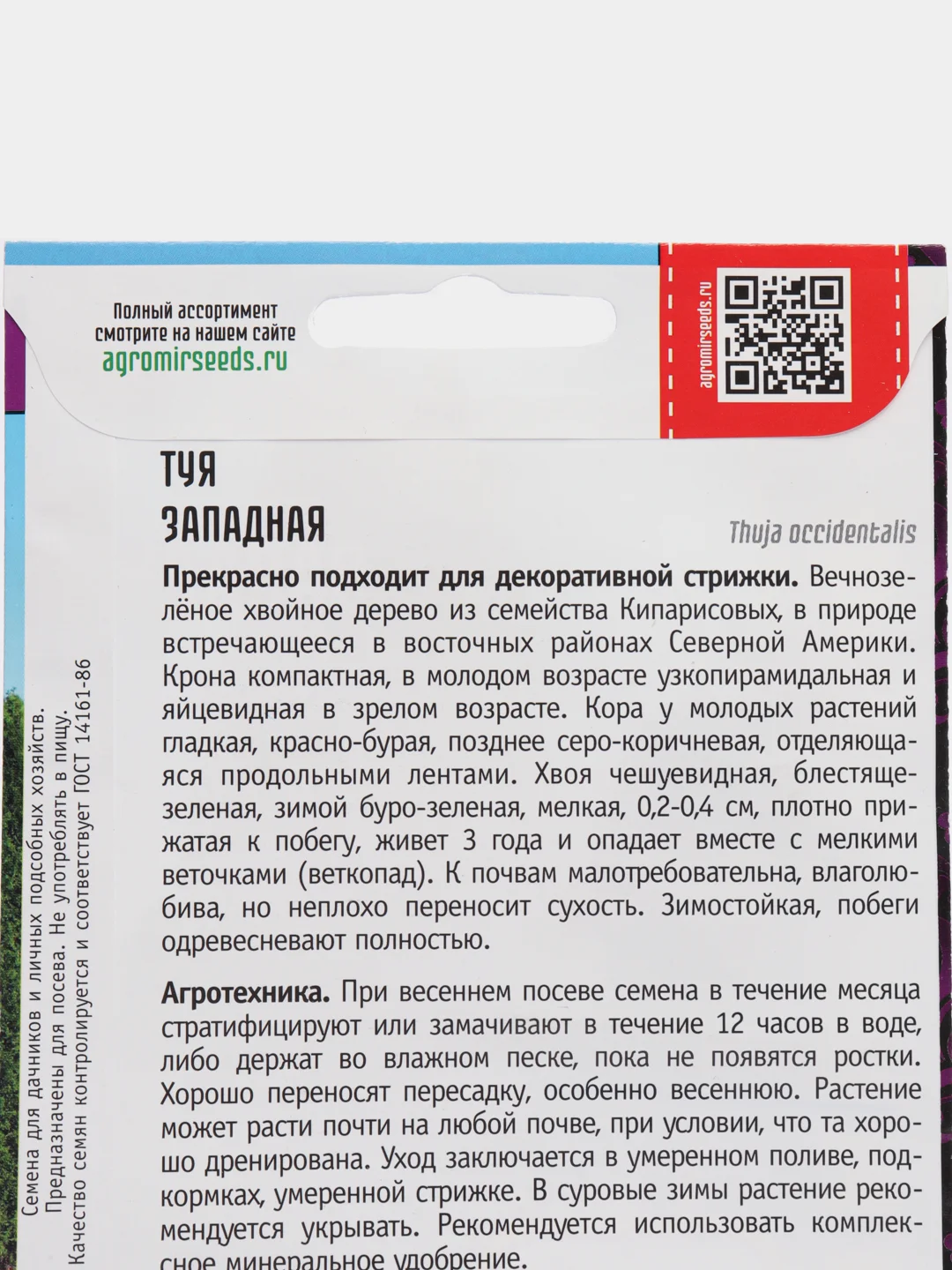 Семена Туя Западная