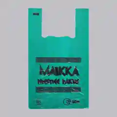 Бирюзовый пакет-майка Никас, 30*55 см (30мкр)