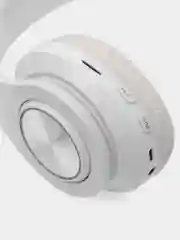 Белый наушники беспроводные Bluetooth, с микрофоном, большие