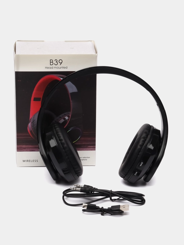Наушники беспроводные Bluetooth, с микрофоном, большие