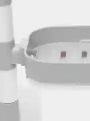 Серый полка настенная для ванной, металлическая двойная, без сверления