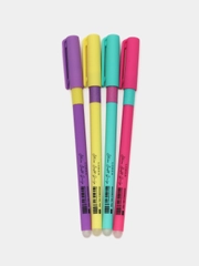 Набор гелевых ручек "Пиши-стирай" LOREX NEON Slim Soft Grip 0,5 мм синие чернила, 4 шт