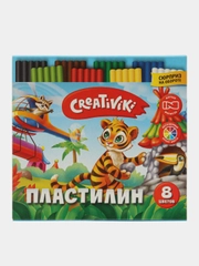 Пластилин Creativiki 8 цветов, 120 г, со стеком