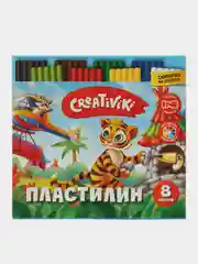 Пластилин Creativiki 8 цветов, 120 г, со стеком