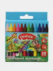Набор восковых карандашей Creativiki 12 цветов, круглые