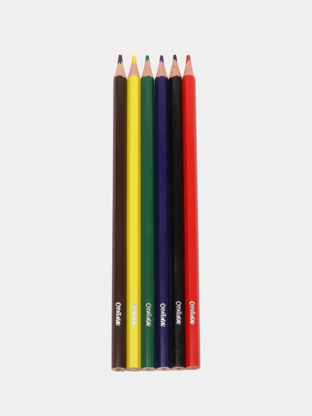 Набор цветных карандашей Creativiki, 6 цветов, шестигранные, пластиковые