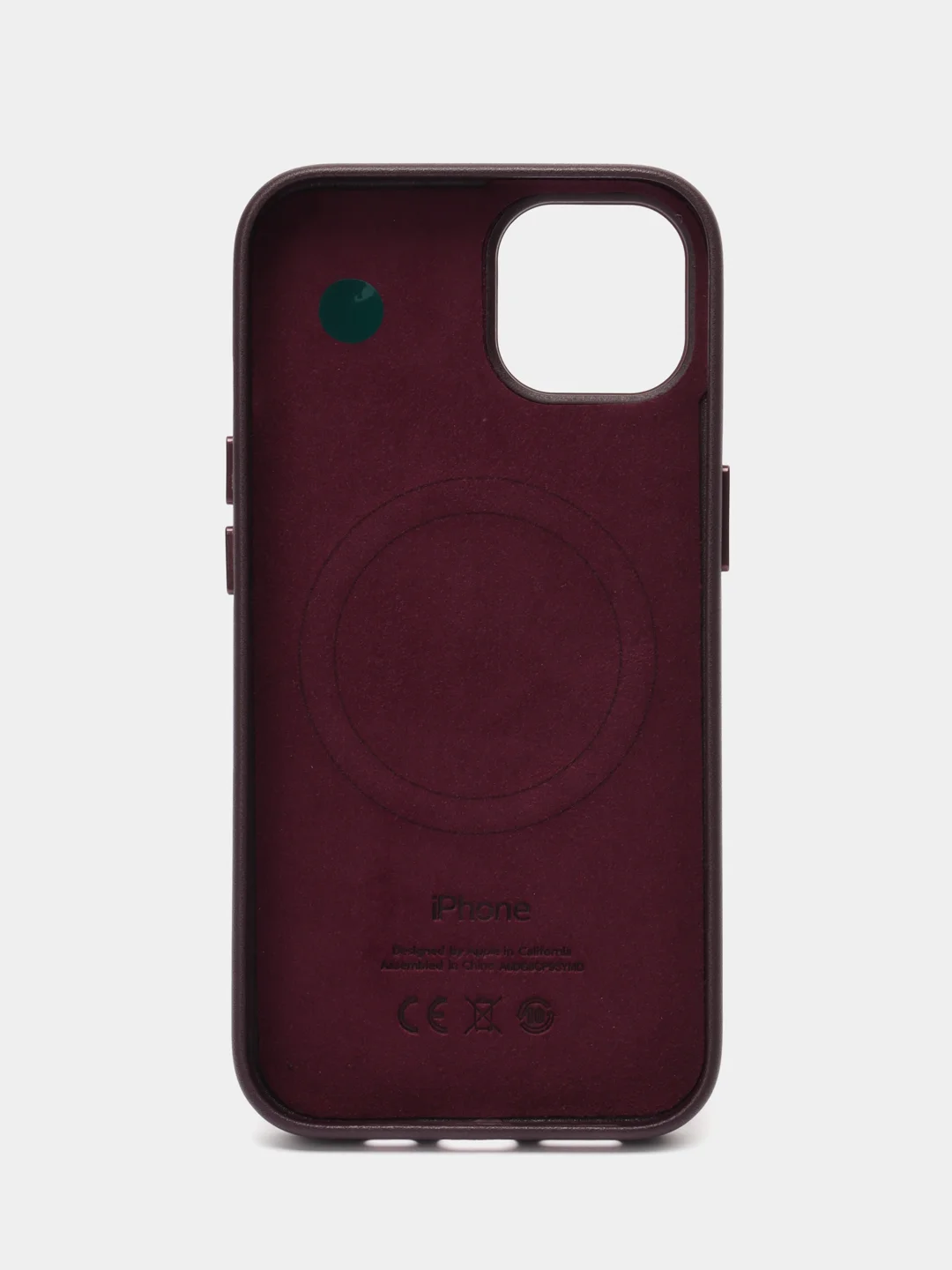 Тёмно-бордовый кожаный чехол-накладка для iPhone 14 Pro, 13,13Pro,13 Pro Max,14 Plus,11, 14Pro с MagSafe