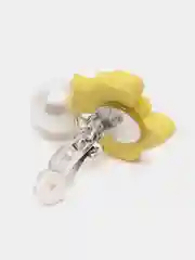 Желтый серьги-клипсы "Бантики", разные цвета