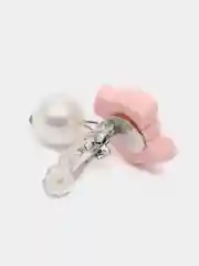 Розовый серьги-клипсы "Бантики", разные цвета