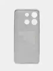 Тёмно-коричневый чехол для Infinix Smart 7 Plus (Инфиникс Смарт 7 Плюс), прозрачный, с рисунком, защита камеры