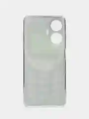 Угольный силиконовый чехол на Realme C55 (Реалми C55), прозрачный, с рисунком, защита камеры