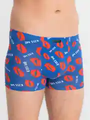 Голубой трусы мужские MENRON KISS ME / спортивные трусы-боксеры