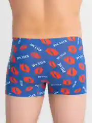 Голубой трусы мужские MENRON KISS ME / спортивные трусы-боксеры