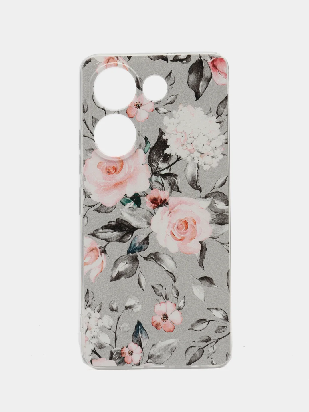 Кораллово-розовый чехол на Tecno Camon 20/20 Pro 4G (Текно Камон 20/20 Про 4G), с рисунком, защита камеры