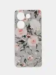 Кораллово-розовый чехол на Tecno Camon 20/20 Pro 4G (Текно Камон 20/20 Про 4G), с рисунком, защита камеры