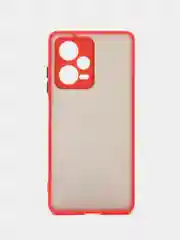 Красный чехол Xiaomi Redmi Note 12 Pro+ 5G, Note 12 Pro 5G пластиковый матовый с цветными кнопками