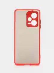 Красный чехол Xiaomi Redmi Note 12 Pro+ 5G, Note 12 Pro 5G пластиковый матовый с цветными кнопками