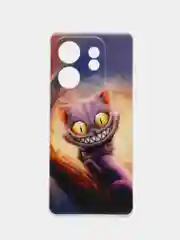 Индиго силиконовый чехол на Infinix Zero (Инфиникс Зеро) 30 4G, с рисунком и защитой камеры