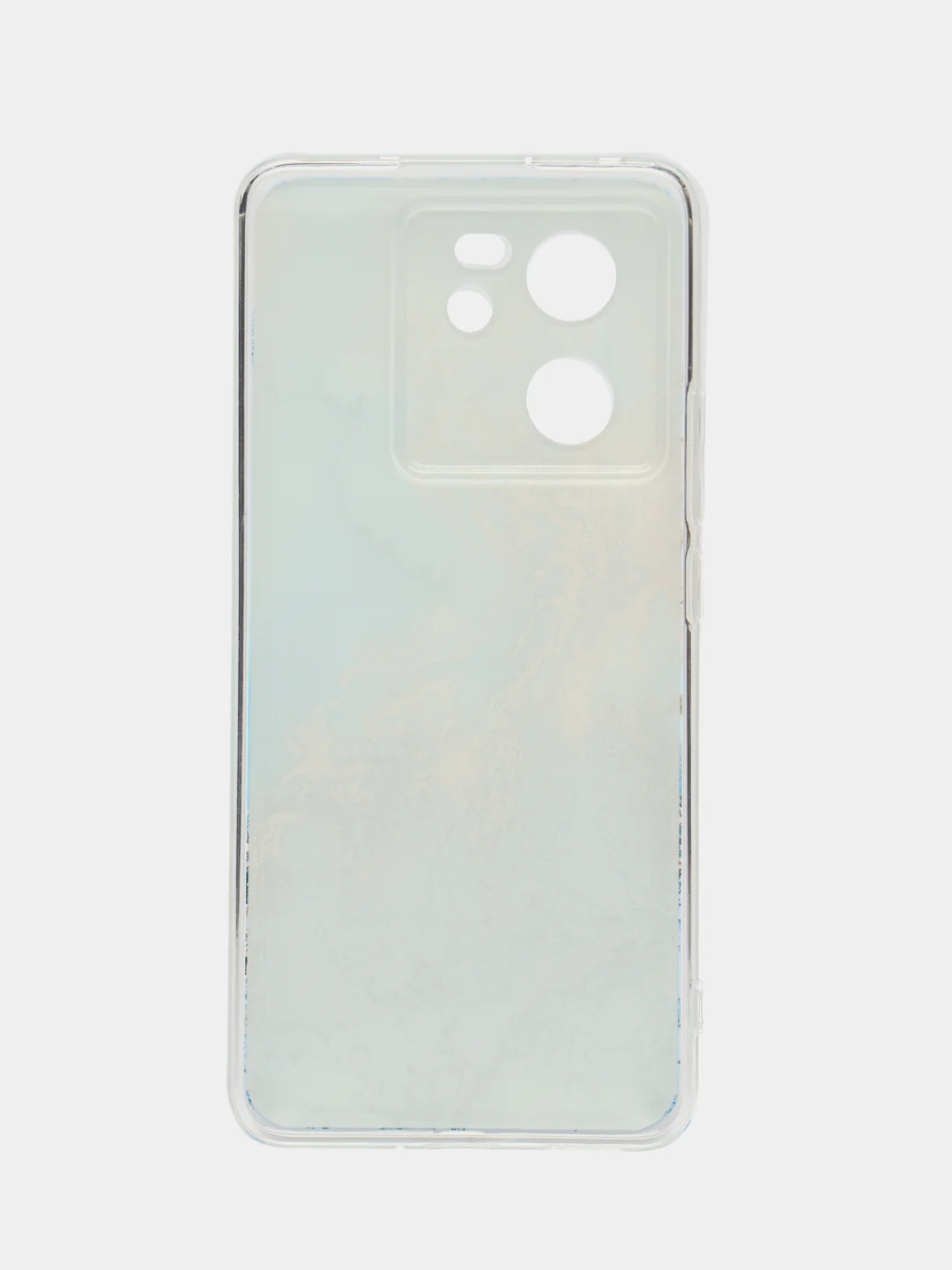 Бирюзовый силиконовый чехол на Xiaomi 13T (Сяоми 13Т), с рисунком, защита камеры