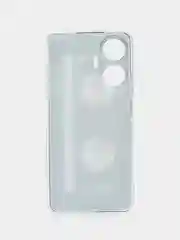 Хром силиконовый чехол на Realme C55 (Реалми C55), прозрачный, с рисунком, защита камеры