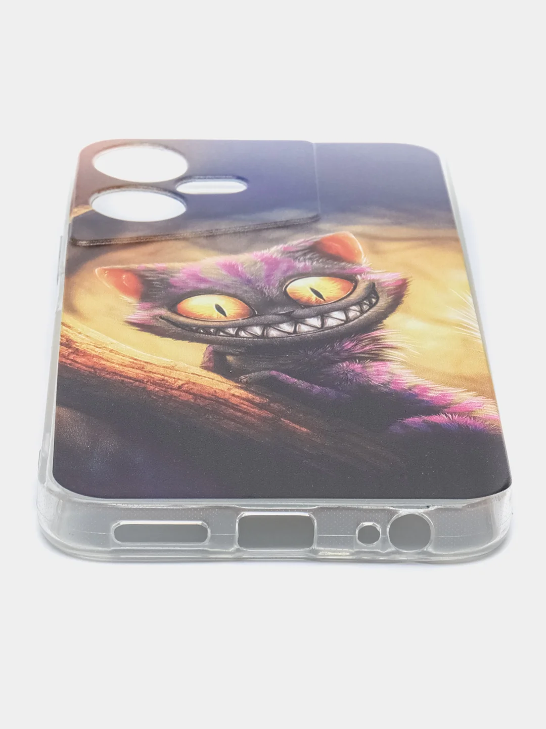 Индиго чехол на Tecno Pova Neo 3 (Текно Пова Нео 3), прозрачный, с рисунком, защита камеры