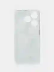 Кораллово-розовый чехол на Tecno Spark 10/10C (Текно Спарк 10/10С), прозрачный, с рисунком, защита камеры