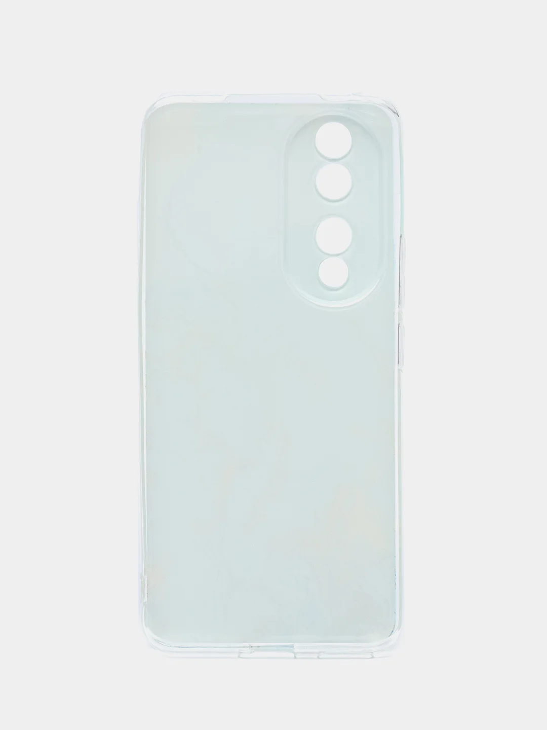 Светло-синий силиконовый чехол на Honor 90 (Хонор 90), прозрачный, с рисунком