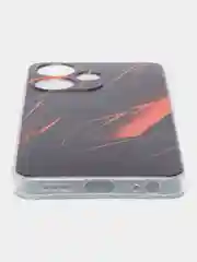 Красный чехол на Infinix Hot 30i (Инфиникс Хот 30и) с рисунком, прозрачный